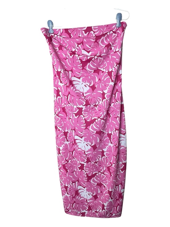 Michael Kors Dresses & Skirts - Michael Kors Hot Pink and White Hawaiian Tropical Tube Dress Sz 10